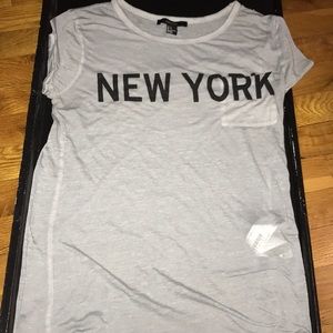 FOREVER21 Grey and black t shirt